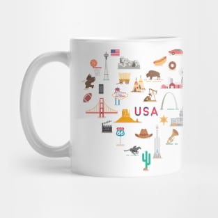 USA famous places and landmarks Mug